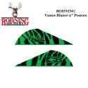 BOHNING Vanes Blazer 2" inch plastic GREEN TIGER - GREEN TIGER