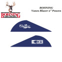 BOHNING Vanes Blazer 2" inch plastic BLUE - BLUE