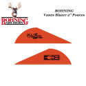 BOHNING Vanes Blazer 2" inch plastic NEON RED - NEON RED