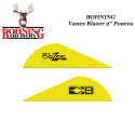 BOHNING Vanes Blazer 2" inch kunststof GEEL - NEON GEEL