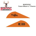 BOHNING Vanes Blazer 2" inch plasticORANGE - NEON ORANGE