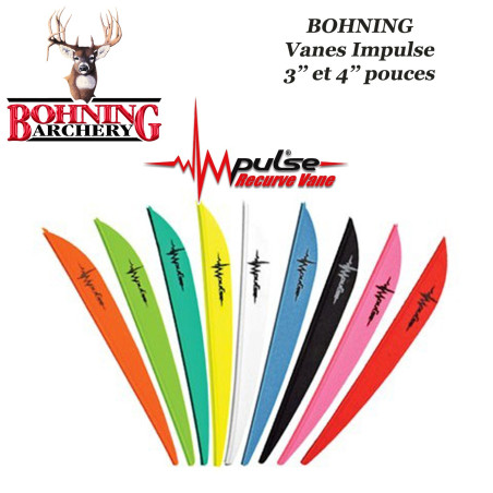 BOHNING Impulse special vanes for traditional recurve bows assorted colours