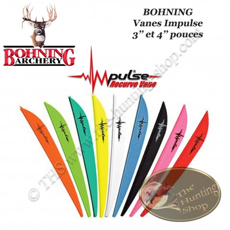 BOHNING Impulse special vanes for traditional recurve bows assorted colors