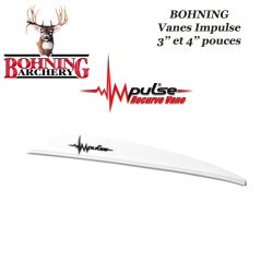 BOHNING Impulse special vanes for recurve bows WHITE - WHITE