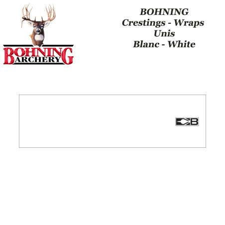 BOHNING Blazer 4" Arrow Wraps cresta adhesivos para flechas BLANCO - BLANCO