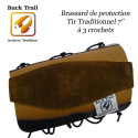 BUCK TRAIL Brazalete protector, guardabrazos de cuero de 7" con 3 ganchos