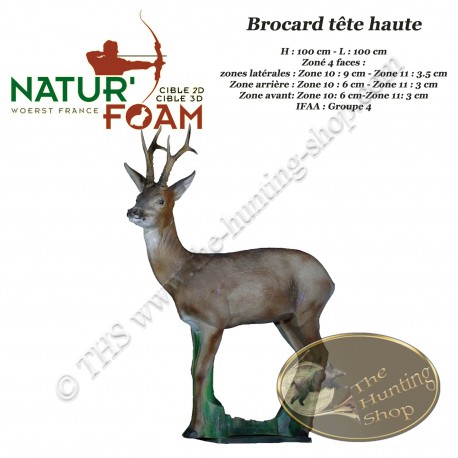 NATUR'FOAM 3D Brocard 6-kops schuimdoel voor boogschieten