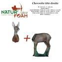 NATUR'FOAM Cible 3D Chevrette tête droite en mousse pour le tir à l'arc