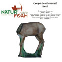 NATUR'FOAM Cible 3D Corps de chevreuil seul pour brocard et chevrette en mousse pour le tir à l'arc