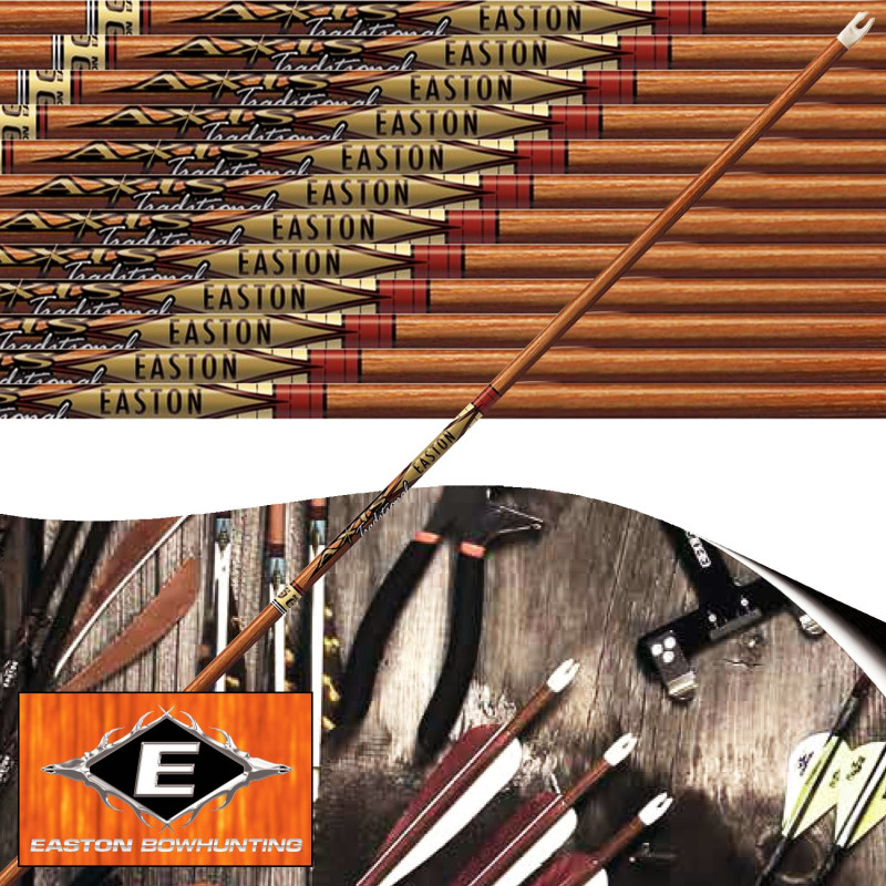 EASTON Tubos de caza y tiro Axis Traditional 3D de carbono imitación madera