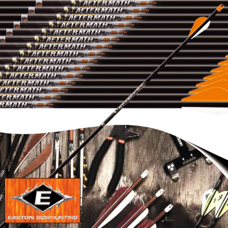 EASTON Carbon Aftermath 3D carbon feathered hunting and shooting arrows with Blazer vanes 6 Pack