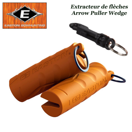 EASTON Arrow Puller Wedge Retire flèches en gomme caoutchoutée orange avec mousqueton