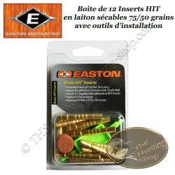 EASTON Plaquitas HIT de latón pesado de grano 75-50 para tubos y ejes Axis 12 Pack