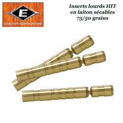 EASTON Inserts HIT lourds en laiton sécables 75-50 grains pour tubes et flèches Axis