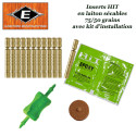 EASTON Inserts HIT lourds en laiton sécables 75-50 grains pour tubes et flèches Axis 12 Pack avec kit d'installation