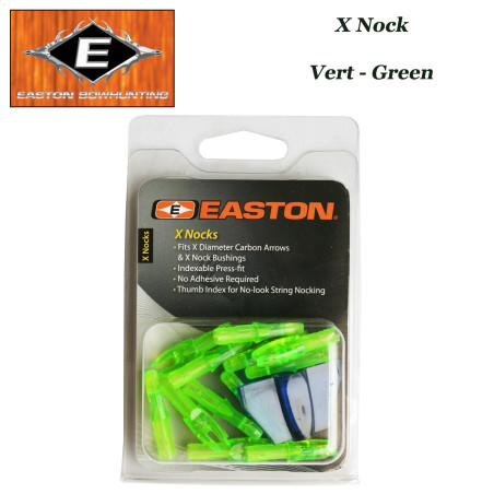 EASTON Encoches intérieures X Nocks 12 Pack VERT - GREEN