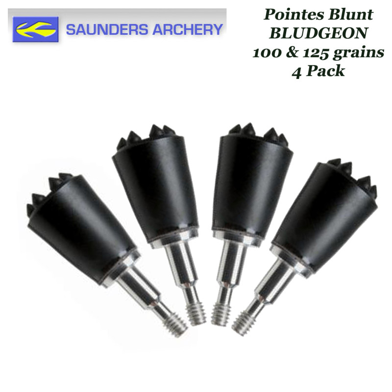 SAUNDERS Bludgeon Hard plastic blunt points for billebaudeArcTRAP and small game hunting 100 & 125 grains