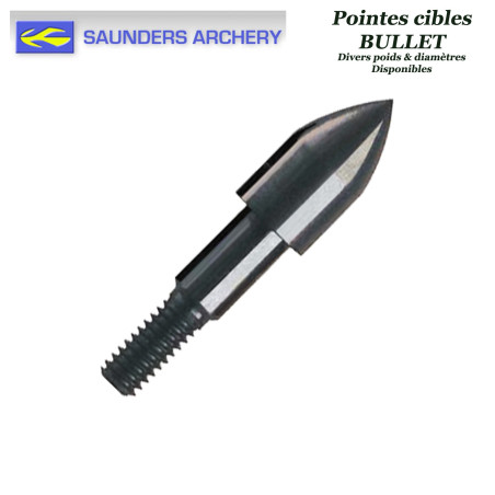 SAUNDERS Bullet Screw-in bullet-shaped steel training points for target shooting 