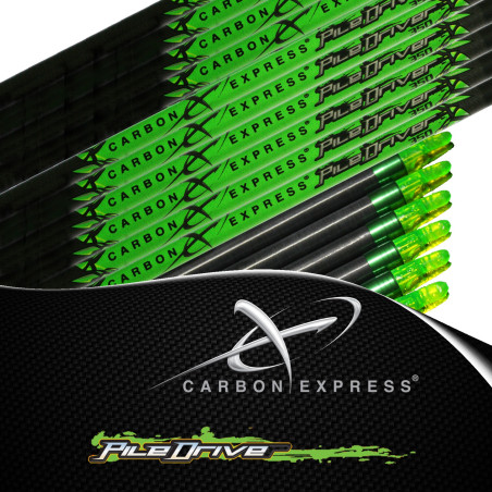 CARBON EXPRESS Tubos desnudos PileDriver para flechas de caza y tiro 3D