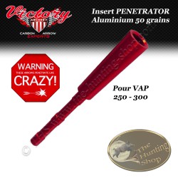 VICTORY ARCHERY VAP Penetrator 50-grit RED aluminum adapter insert for VAP 250 - 300