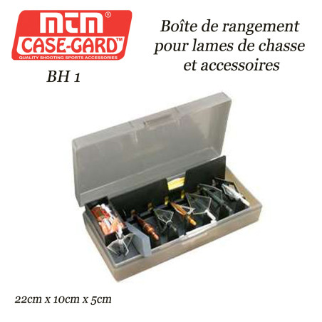 MTM Case-Gard Boîte de rangement, de protection et de transport pour 6 pointes lames et accessoires