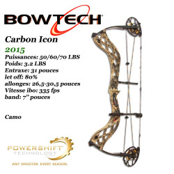 Arco compuesto BOWTECH Carbon Icon Compound para caza y tiro 3D