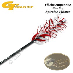 GOLD TIP Twister Flu-Flu carbon spiral-feathered arrow with natural feathers for in-flight shooting