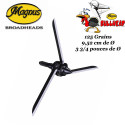 MAGNUS Bullhead 3 Blades Punte speciali di grande diametro per la caccia ai tacchini, alle oche e per il tiro in volo - 125 grani