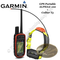 Kit GARMIN ALPHA® 100 portable GPS and tracking collar for T5 dogs