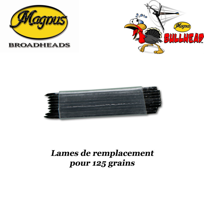 MAGNUS Bullhead 9 Lames de remplacement pour 3 pointes de 125 grains