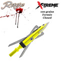 RAGE X-Treme Mechanische Jagdspitze Bimetall 100 Korn geschlossen