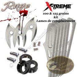 RAGE X-Treme Blades Replacement blades for 3 X-Treme 100 & 125-grain hunting tips