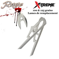 RAGE Kit de cuchillas de recambio X-Treme Blades para 3 puntas X-Treme de 100 y 125 granos