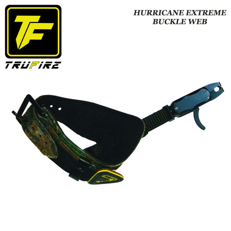 TRU-FIRE Hurricane Extreme Buckle Web Jaw Release Camo Bracelet for 3D Hunting and Shooting