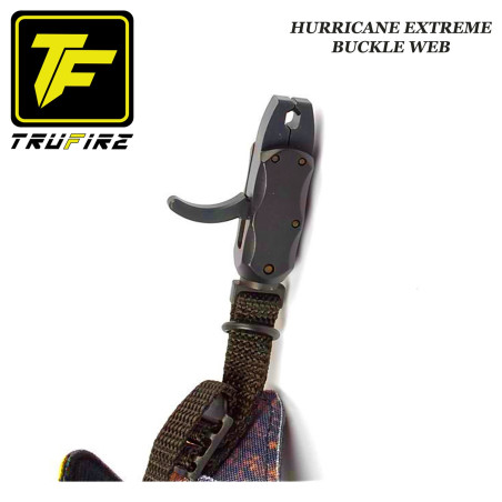 TRU-FIRE Bracciale mimetico Hurricane Extreme Buckle Web Jaw Release per la caccia e il tiro 3D