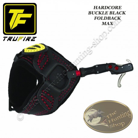 TRU-FIRE Hardcore Black Buckle Foldback MAX black hook and loop release for hunting and 3D shooting