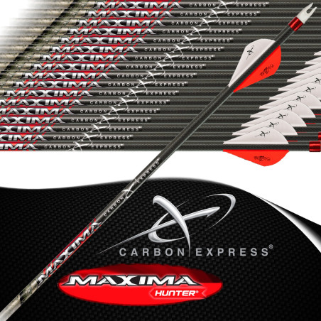 CARBON EXPRESS Flechas de tiro y caza de plumas Maxima Hunter 3d