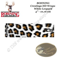 BOHNING Blazer Cresting HD Arrow Wraps 4 o 7 pollici adesivi per frecce White Leopard