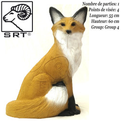 SRT TARGETS Diana de espuma 3D Sitting Fox para tiro con arco - 08470594