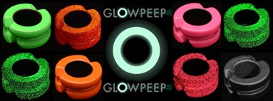 Les visettes phosphorescentes lumineuse de Glowpeep sont chez THS